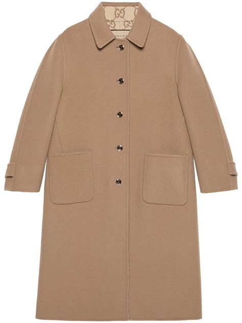 gucci reversible wool coat|Gucci women's pea coat.